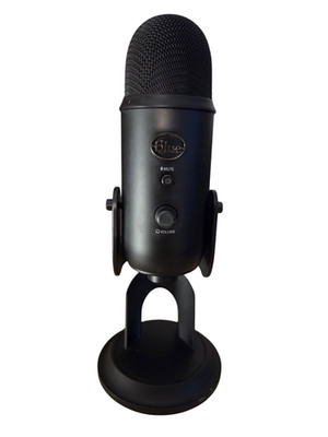 Blue Yeti Blackout USB Condenser Mic Tested Working - No Cable/Screws
