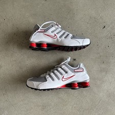 Nike Shox NZ White Sport Red Metallic Silver 378341-104 Men's Size 11 New