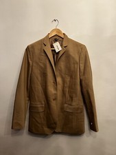 Vintage 80s Rare Helmut Lang Wool Beige Blazer Jacket Size 44 New With Tags