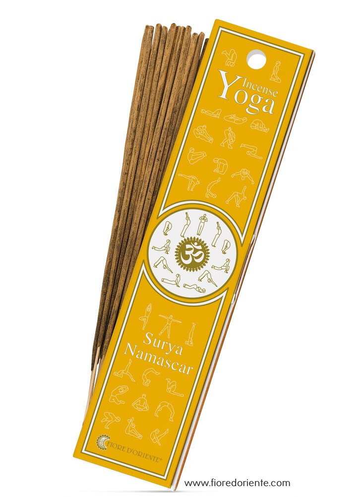 Surya Namascar Yoga Incense, Incenso Naturale, 10 Bastoncini