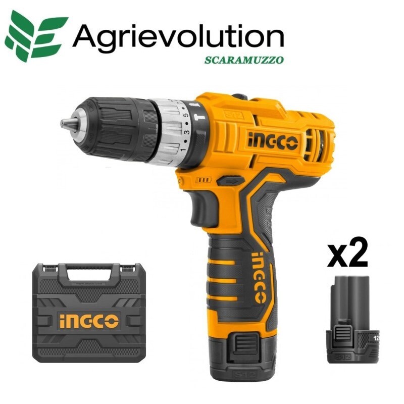 Trapano a Percussione INGCO 12V CIDLI1222 | Doppia Batteria Offerta