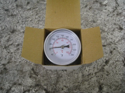 New Jones Stephens J40-703 J40703 2-1/2” Face 40-240F 1/2” MIP Dial Thermometer - Picture 1 of 5