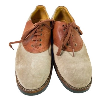 Polo Ralph Lauren vintage brown tan suede Saddle Oxfords 9 D  display picture 2
