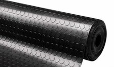 TAPPETO BOLLATO PVC GOMMA   ANTISCIVOLO  BOLLO NERO COPRIPAVIMENTO