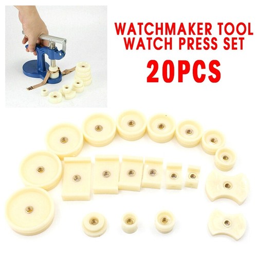 20Pcs Watchmaker Tool Watch Press Set Back Case Closer Crystal Glass Repair Dies - Picture 3 of 12