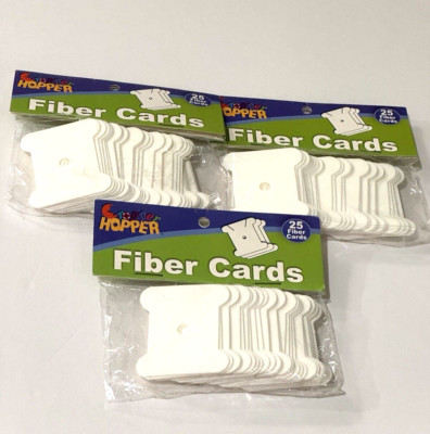 Cropper Hopper Fiber Cards 25 CT FC25 White Floss Thread Craft Lot of 3 NEW READ