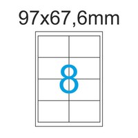 3200 Etiketten 97X67,6 Mm 400 Blatt A4 Luma Vielzweck Aufkleber Format 97X67 Mm