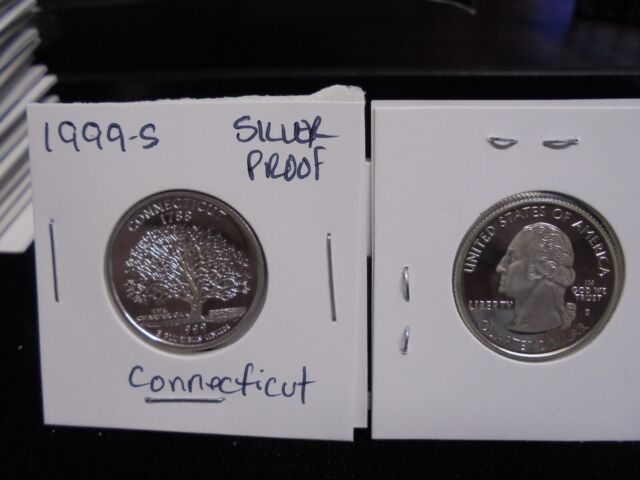 1999-S Silber Beweis Connecticut Staat Quarter