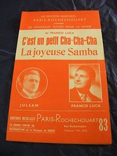 "Partition C'est un petit cha La joyeuse samba de Francis Luca et julsam"