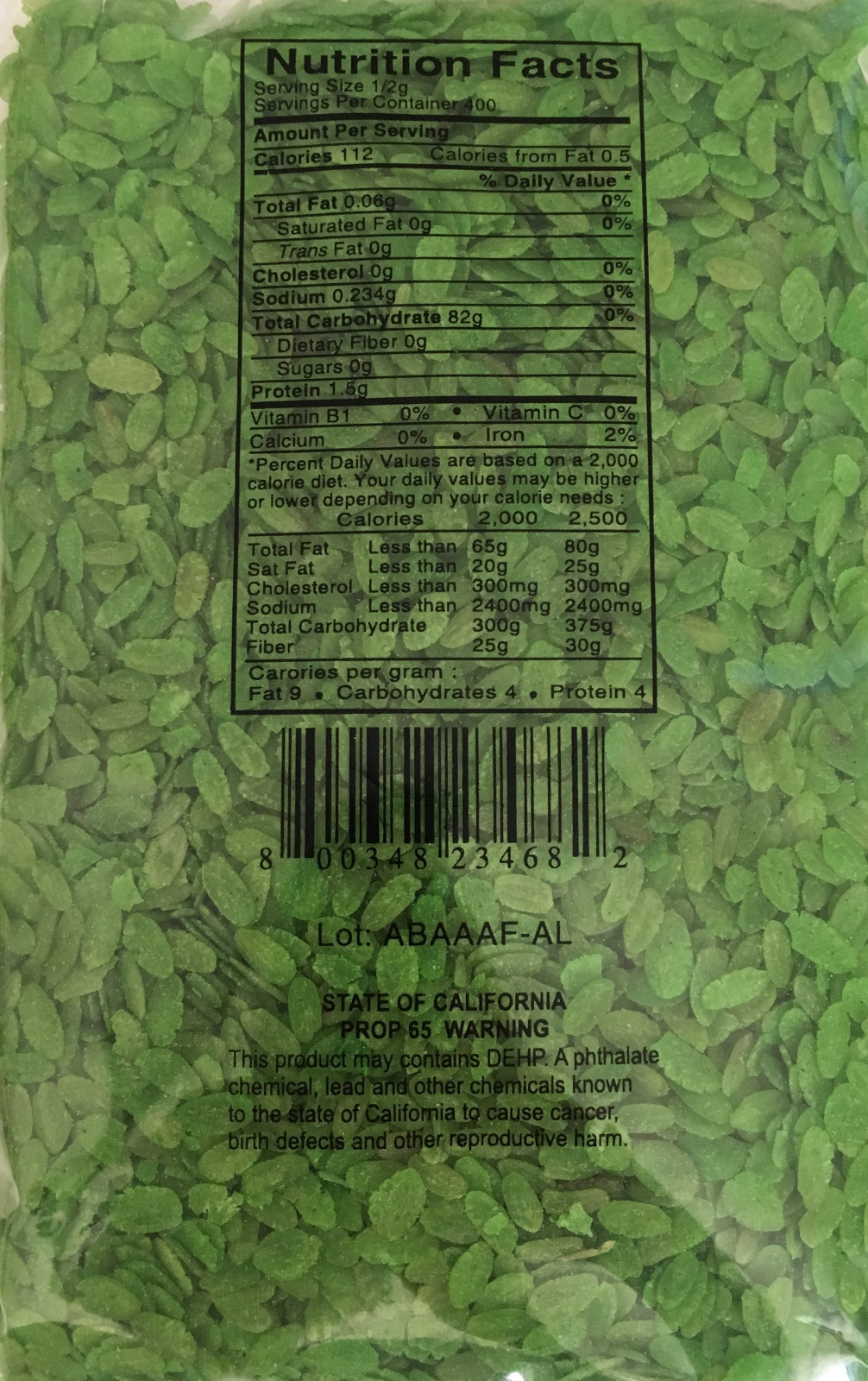 Green Glutinous Rice Flakes 5, 7, 10 or 12oz Sweet rice flakes, Tapioca, White