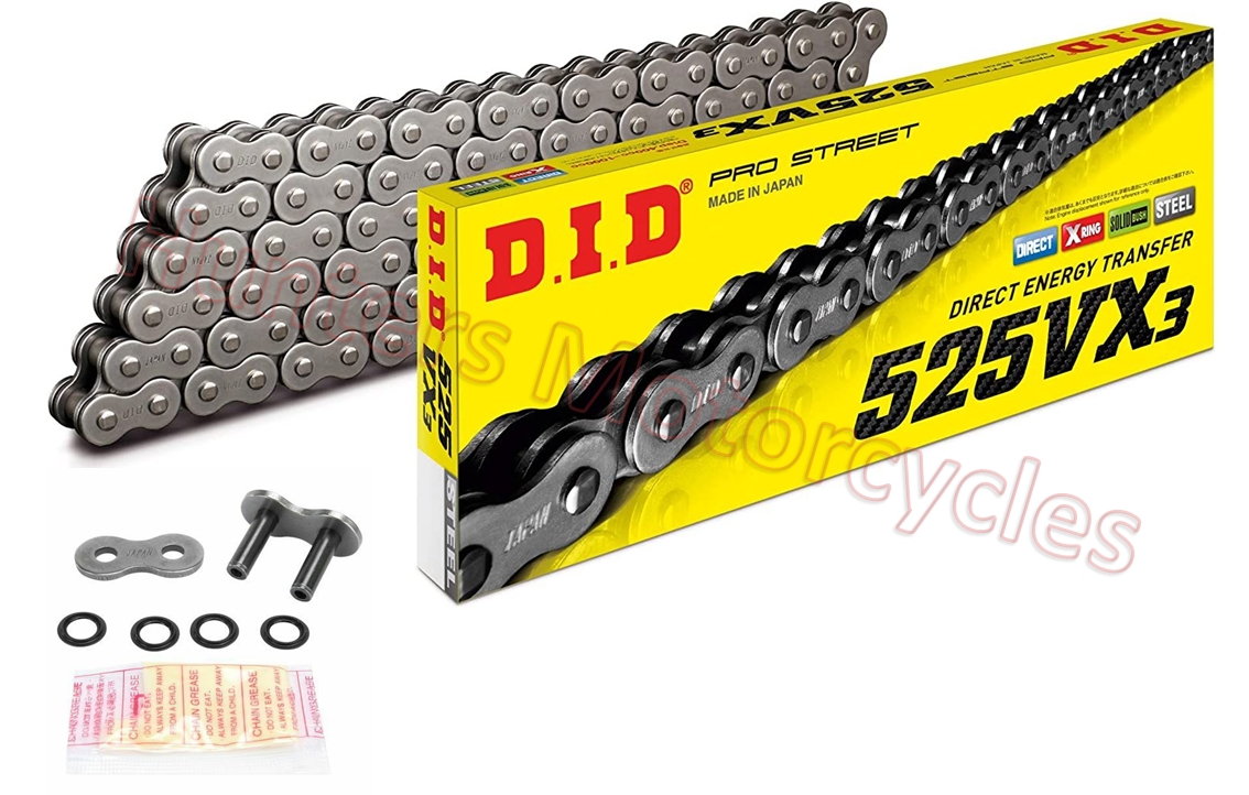 Kawasaki ZX6R G1 & G2 1998 & 1999 DID X-Ring Drive Chain 525VX3 x