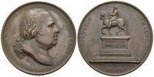 Bronze Medal 1817 On Restoration Of Statue For Henri IV - Almost XF
