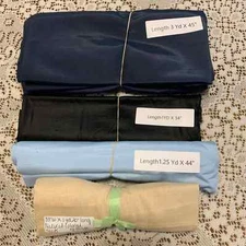 Assorted Fabrics, Assorted Colors and Sizes Lot of 4