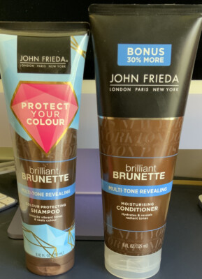 SET John Frieda Brilliant Brunette Multi-Tone SHAMPOO  Moisturizing CONDITIONER