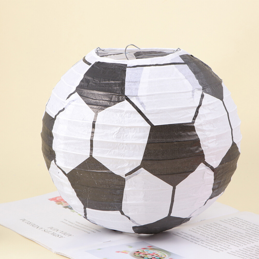 Festive Paper Football Lanterns Set of 3 Sports Theme Decorations