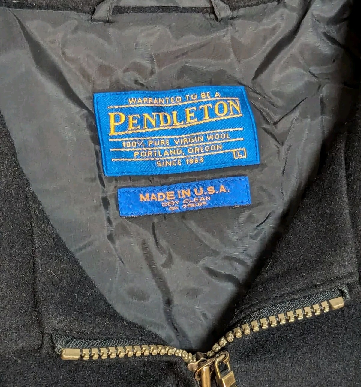 Pendleton Virgin Wool Original Zip Up Harrington … - image 5