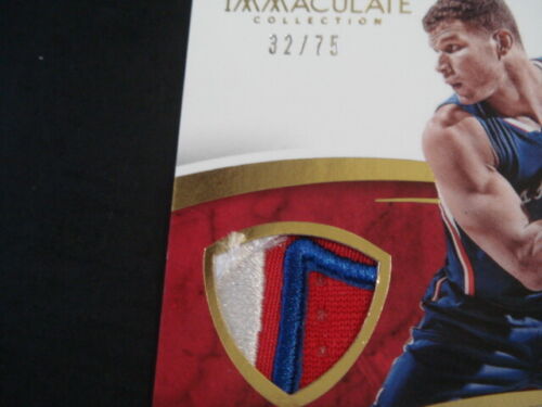 2014-15 Immaculate Blake Griffin Silver Ink Auto SICK Patch #32/75 JERSEY NUMBER - Picture 3 of 4