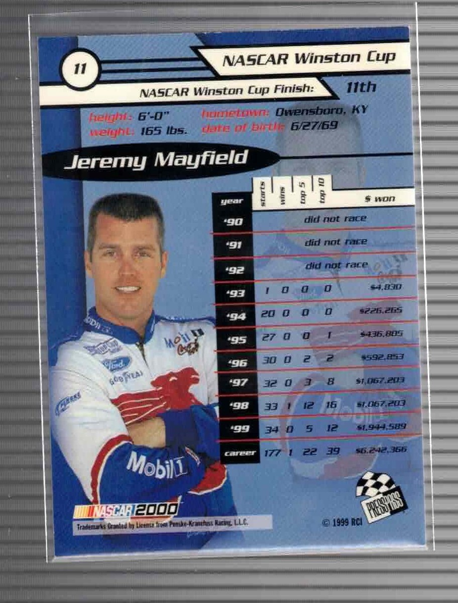2000 Press Pass #11 Jeremy Mayfield | eBay