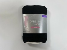 Danskin Now Black Footless Shimmer Tights 1 Pair NEW NWT