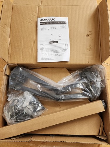 New HUANUO Dual Monitor Mount Table/Desk Stand/Mount HNCM1 for 13"-32" Monitors - Photo 2/3