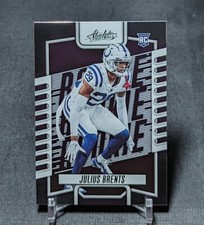 Julius Brents Green Foil Rookie RC 2023 Absolute Card #169 Indianapolis Colts. rookie card picture