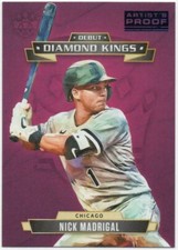 Nick Madrigal 2021 DIAMOND KINGS Debut Diamond Kings Artist Proof Blue #DDK-CW