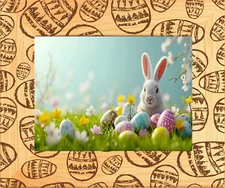Eggs all Over Engraved Wood Picture Frame Landscape (5 x 7)
