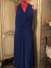 woman’s figure flattering dress designed by Chaps size XL Royal Blue