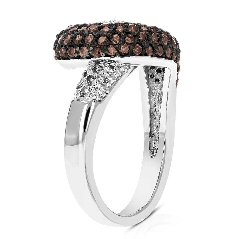 1.80 ct Champagne and White Diamond Engagement Ring for Women in Sterling Silver - Image 4 of 4