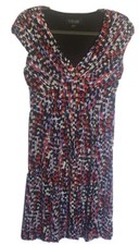 Evan-Picone Dress Women's Size 6 Black Label V Neck Sleeveless Fit & Flair