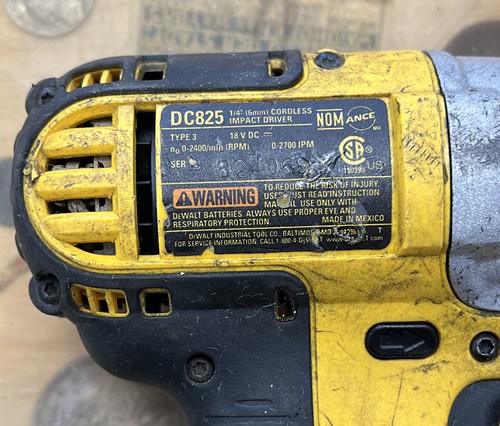 DeWalt Model DC825 18V Impact Driver 1/4” (Tool Only) - Picture 4 of 5