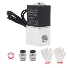 1/4" NPT Normally Closed 2V025-08  AC110V Electric Solenoid Air Valve Sets