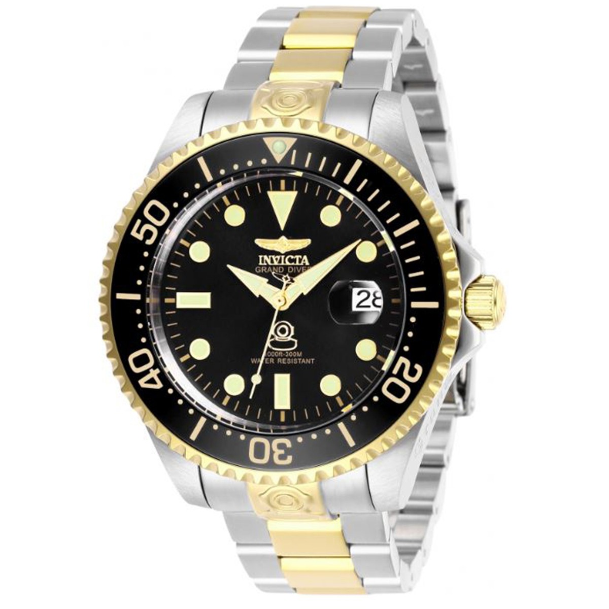 Invicta Men's 47mm Grand Diver Automatic Black Silver Two