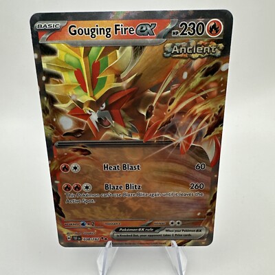 Pokémon TCG Gouging Fire ex SV05: 038/162 Temporal Forces Holo Double Rare NM