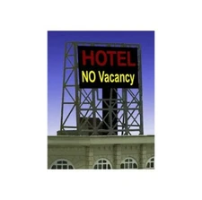 Miller Engineering ~ N/Z Scale ~ Hotel Flashing Rooftop Neon Billboard ~ 338990