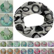 Damen Loop Schal Rundschal Schlauchschal Halstuch Tuch 45 Farben 20% Seide 00-02