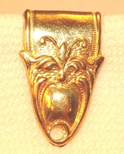 4 Pocket Watch Chain Clamps Lot Gold Tone NOS JMF Co Antique Chatelaine