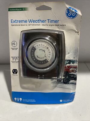 GE Extreme Weather 24-Hour Outdoor Plug-In Mechanical Timer Open Box