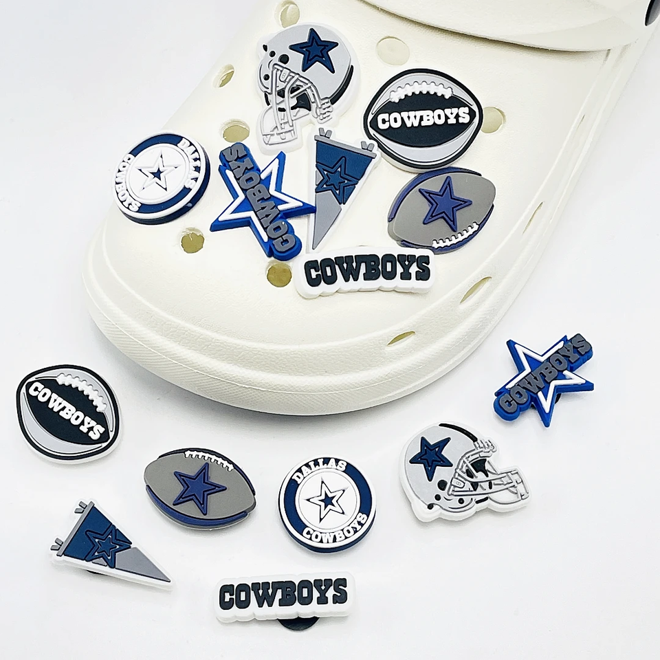 PICK YOUR NFL FOOTBALL TEAM JIBBITZ SHOE CHARMS FOR CROCS CLOGS