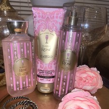 Bath and Body Works BUBBLY ROSE- 3 PC Gift Set - Mist, Shower Gel, Body Cream-