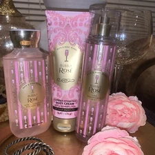 Bath and Body Works BUBBLY ROSE- 3 PC Gift Set - Mist, Shower Gel, Body Cream-