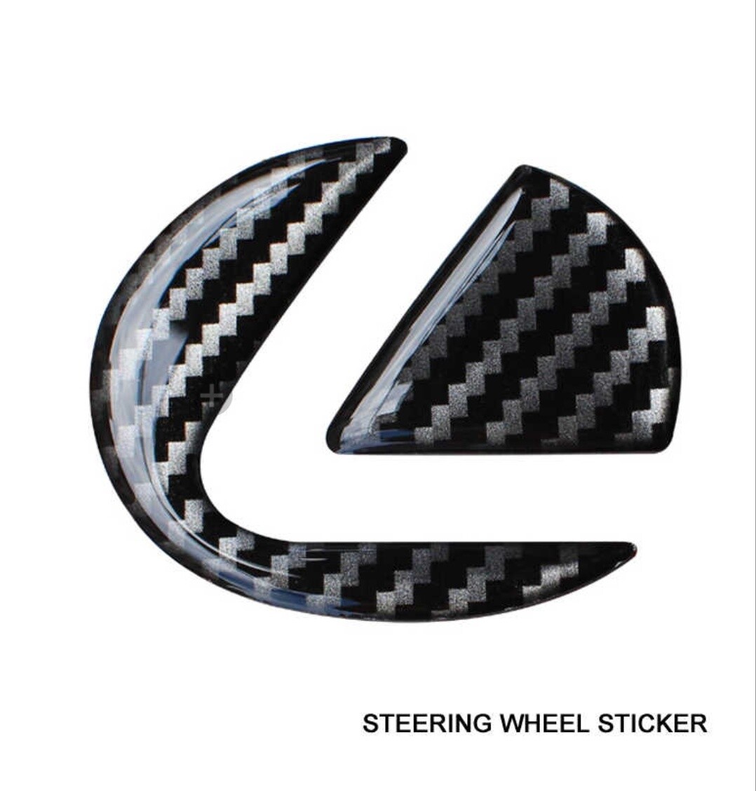 Lexus Carbon Fiber Steering Wheel Emblems Decals Stickers CHECK SIZE eBay