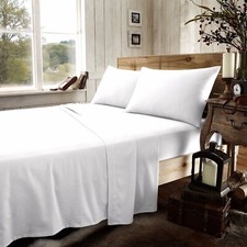 100% Brushed Cotton Thermal Flannelette Fitted Or Flat Bed Sheets Or Pillowcase