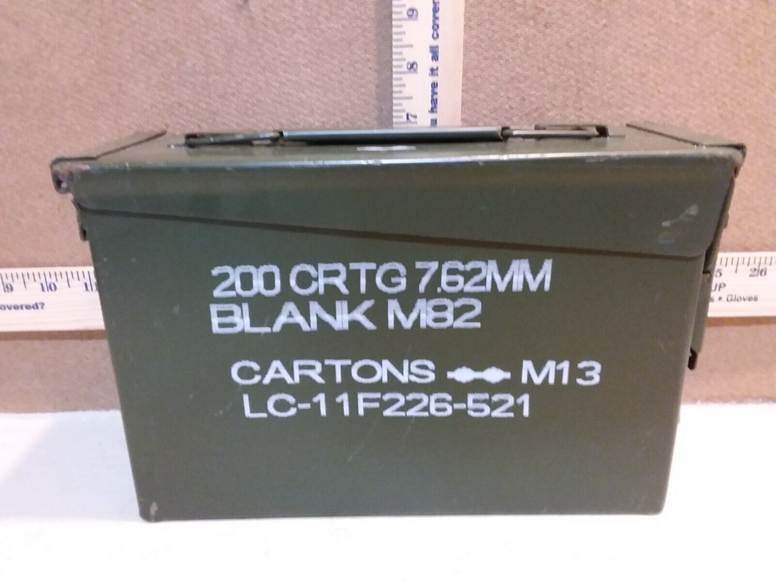Vintage Ammo Military Box 200 Cartridges 7.62MM Blank M82 