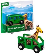 BRIO Giraffe and Wagon 33724 Giraffe's neck is movable Transportation Wagon