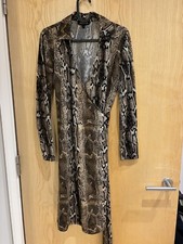 Snake Print Wrap Dress in size 12 Office Work Holiday