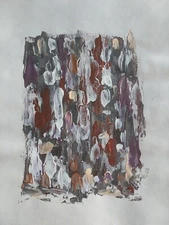 Original Hand Painted Acrylic Abstract Wall Art Decor On A Cardboard 11" x 14"