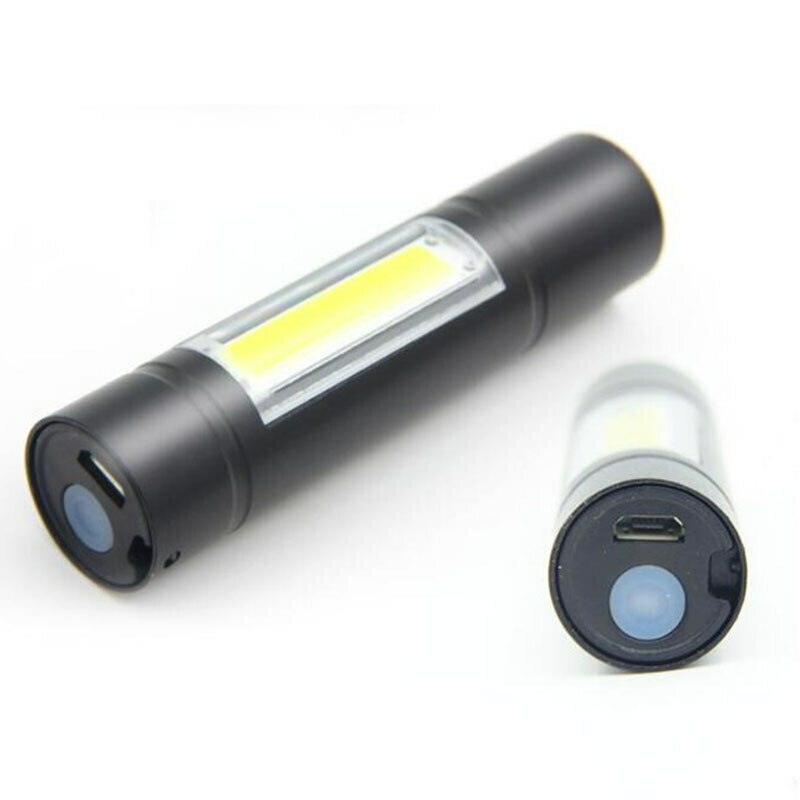 Mini LED flashlight USB rechargeable powerful flash light Torch Lamp AAA - Picture 9 of 20