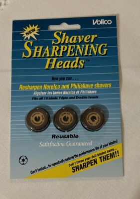 Vollco Shaver Sharpening Heads For Norelco Philishave Shavers VSH-1 Sealed NIP