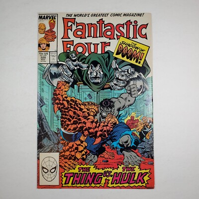Marvel Comics Fantastic Four #320 FN/VF Key Doctor Doom Cover Hulk vs Thing